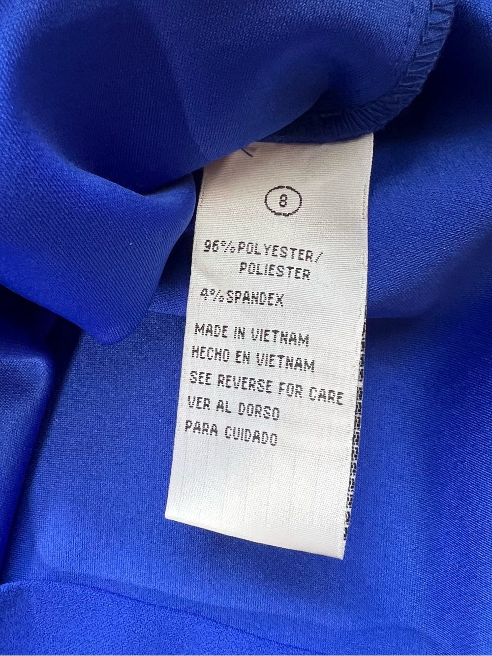 Shelby & Palmer Cobalt Blue Sleeveless Sheath Dress with Gold Buttons Size 8 - Picture 4 of 8